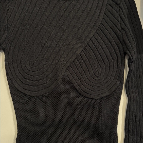 NWT Hera Black Long Sleeve Knit Dress Unique Sexy size Small - Picture 9 of 9